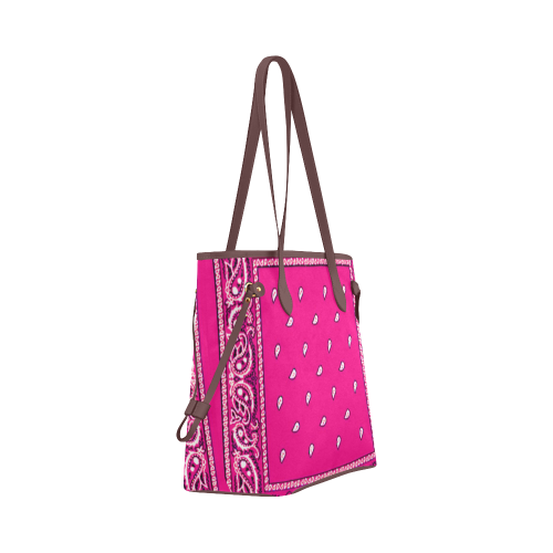 KERCHIEF PATTERN PINK Clover Canvas Tote Bag (Model 1661)