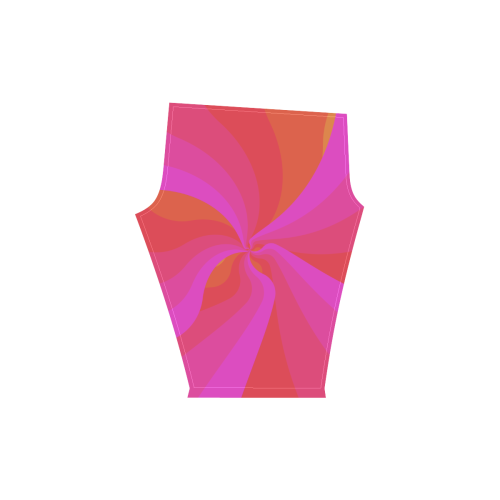 Pink waves Women's Low Rise Capri Leggings (Invisible Stitch) (Model L08)