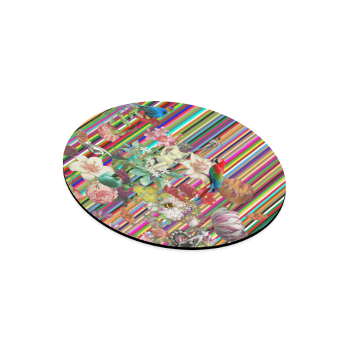 Summer  Flowers Round Mousepad