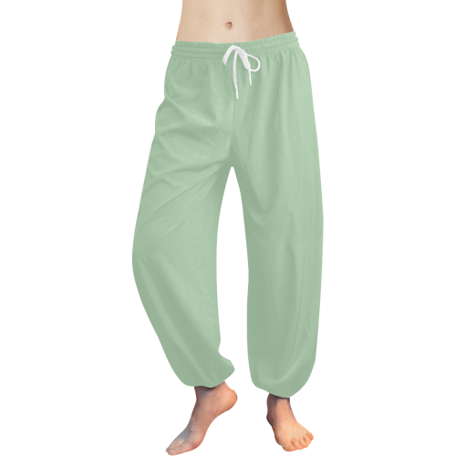 Pastel Green Women's All Over Print Harem Pants (Model L18)