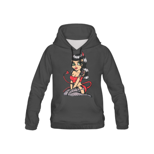 Devil Doll by Skinderella All Over Print Hoodie for Kid (USA Size) (Model H13)