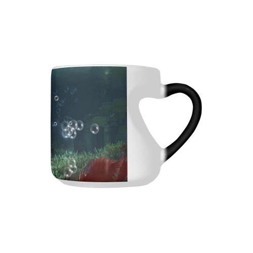 Beautiful mermaid and fantasy fish Heart-shaped Morphing Mug