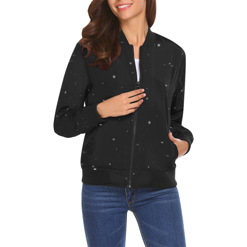 TO THE MOON AND BACK All Over Print Bomber Jacket for Women (Model H19)