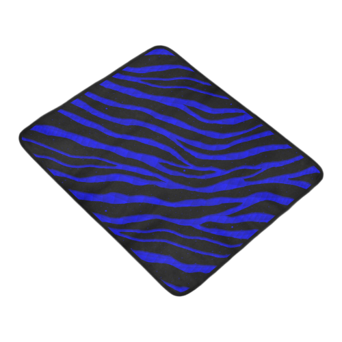 Ripped SpaceTime Stripes - Blue Beach Mat 78"x 60"