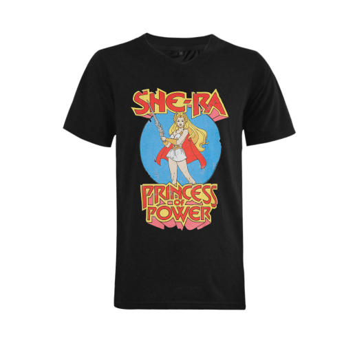 She-Ra Princess of Power Men's V-Neck T-shirt  Big Size(USA Size) (Model T10)