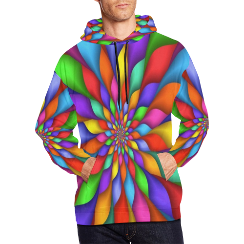 RAINBOW SKITTLES All Over Print Hoodie for Men/Large Size (USA Size) (Model H13)
