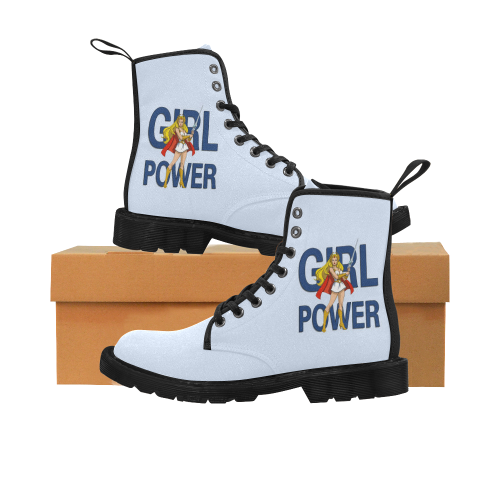 Girl Power (She-Ra) Martin Boots for Women (Black) (Model 1203H)