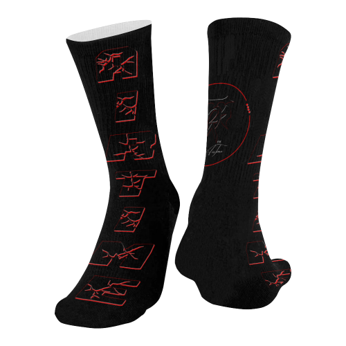 Socks-My Gaming Logo- Mid-Calf Socks (Black Sole)