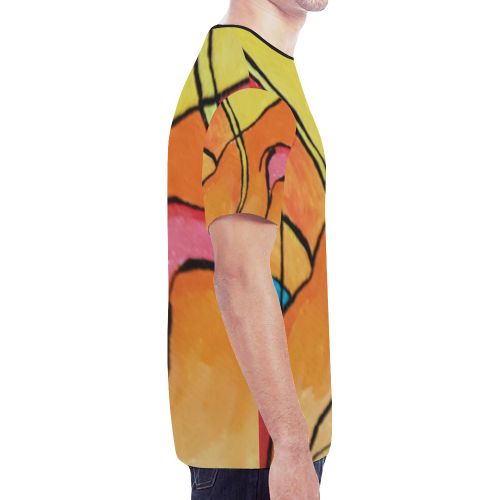 ABSTRACT New All Over Print T-shirt for Men (Model T45)