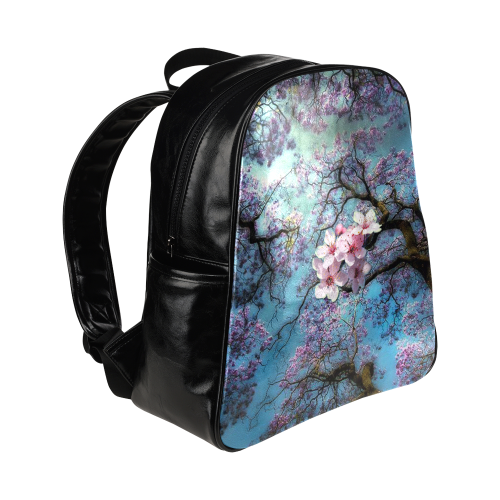 Cherry blossomL Multi-Pockets Backpack (Model 1636)