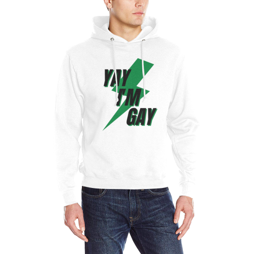 Yay I'm Gay green Men's Classic Hoodie (Model H17)
