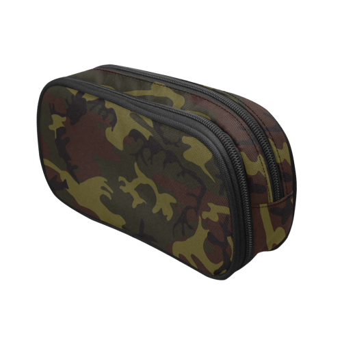 Camo Green Brown Pencil Pouch/Large (Model 1680)