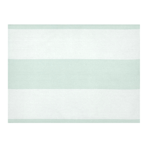 Mint Stripe Estate Wide Cotton Linen Tablecloth 52"x 70"