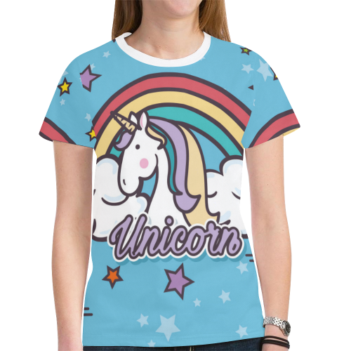 unicorn New All Over Print T-shirt for Women (Model T45)