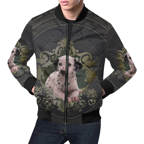 Cute dalmatian All Over Print Bomber Jacket for Men/Large Size (Model H19)