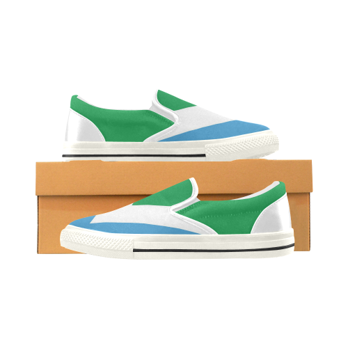 Vegan Flag Slip-on Canvas Shoes for Kid (Model 019)