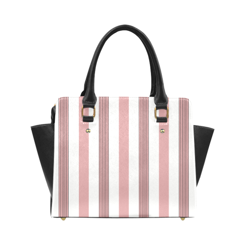 Pink Stripe Classic Shoulder Handbag Classic Shoulder Handbag (Model 1653)