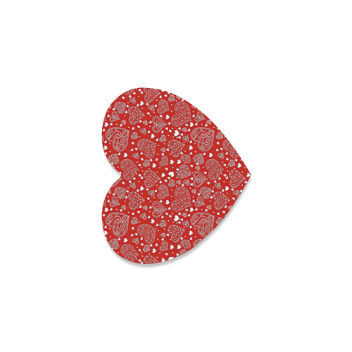 red white hearts Heart Coaster