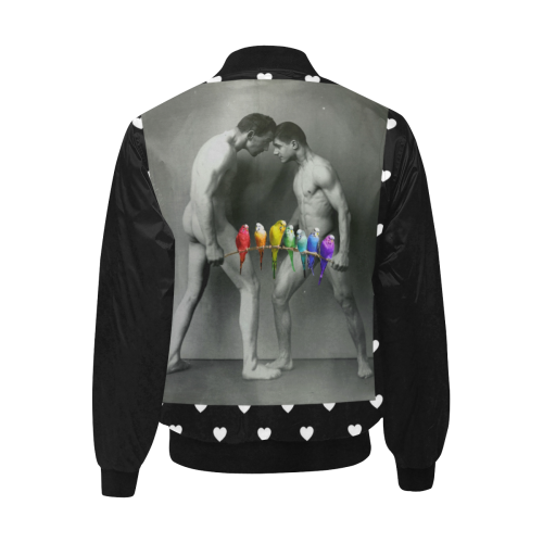 The Budgie Smugglers All Over Print Quilted Bomber Jacket for Men (Model H33)