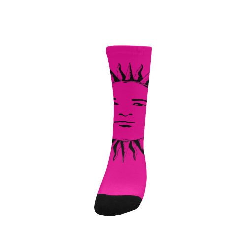 GOD Women Socks Pink & Black Women's Custom Socks