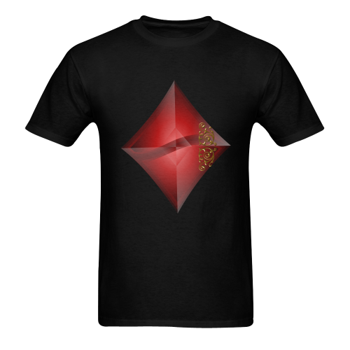 Diamond  Las Vegas Symbol Playing Card Shape Men's T-shirt in USA Size (Front Printing Only) (Model T02)