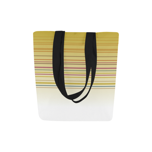 Tote with lines, gold Canvas Tote Bag (Model 1657)