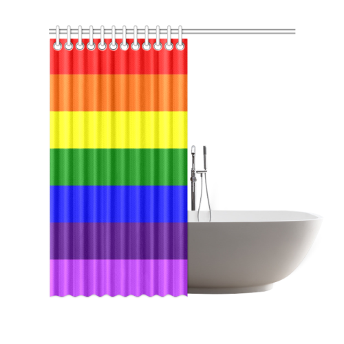 Rainbow Flag (Gay Pride - LGBTQIA+) Shower Curtain 69"x70"