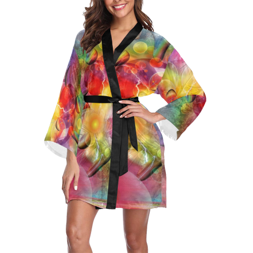 Color Space by Nico Bielow Long Sleeve Kimono Robe