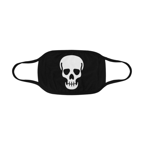 Simple White Skull Art Drawing Cool Mouth Masks Mouth Mask