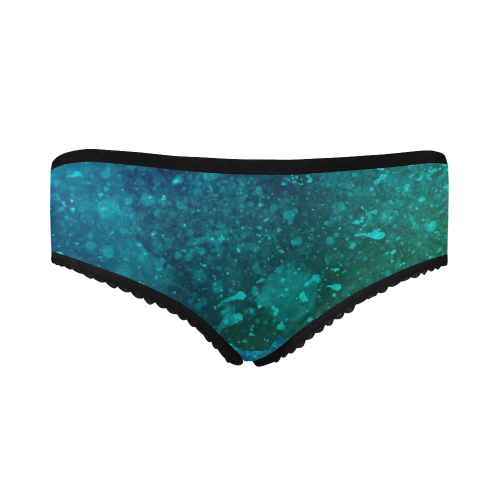 Blue and Green Abstract Women's All Over Print Classic Briefs (Model L13)