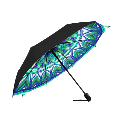 Sacred Places Aqua Anti-UV Auto-Foldable Umbrella (Underside Printing) (U06)