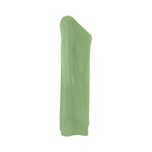 color asparagus Bateau A-Line Skirt (D21)