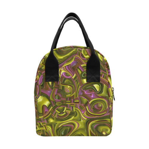 Abstract Art Deco 12 by JamColors Zipper Lunch Bag (Model 1689)