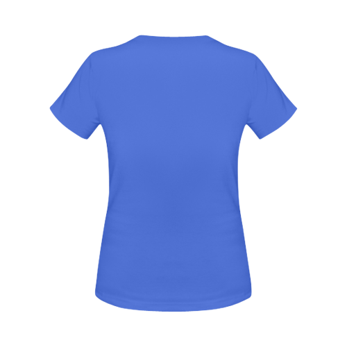 Easter Cross Blue Women's T-Shirt in USA Size (Front Printing Only)