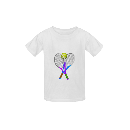 Tennis Rackets and Tennis Ball Kid's  Classic T-shirt (Model T22)