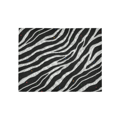 Ripped SpaceTime Stripes - White Area Rug 5'3''x4'