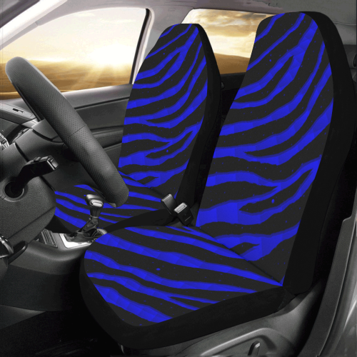 Ripped SpaceTime Stripes - Blue Car Seat Covers (Set of 2)