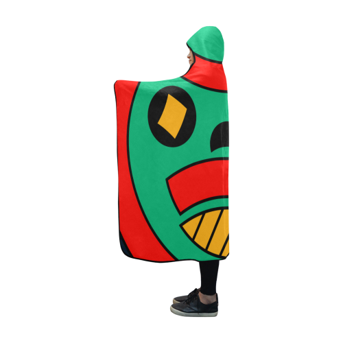 African Scary Tribal Hooded Blanket 60''x50''