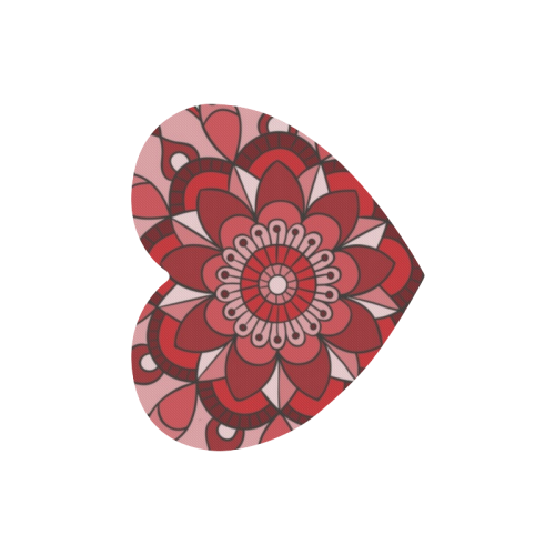 MANDALA HIBISCUS BEAUTY Heart-shaped Mousepad