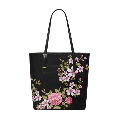 Pure Nature - Summer Of Pink Roses 1 Euramerican Tote Bag/Small (Model 1655)