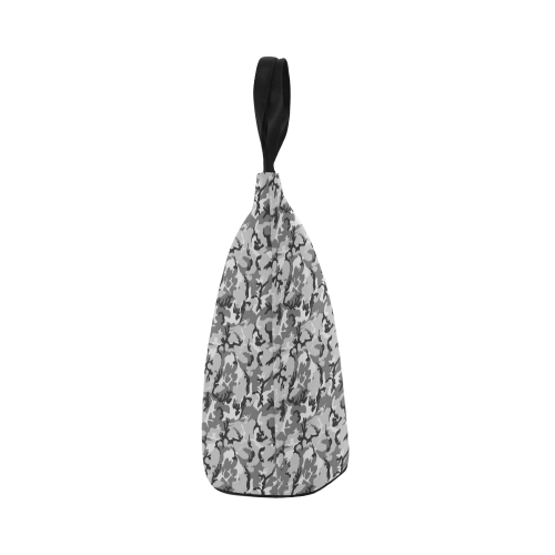 Woodland Urban City Black/Gray Camouflage Nylon Lunch Tote Bag (Model 1670)