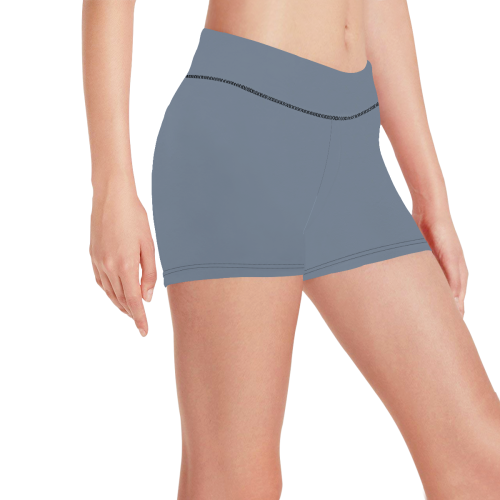 color slate grey Women's All Over Print Short Leggings (Model L28)
