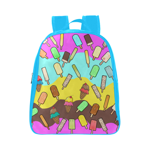 Ice Cream Treats Illustration School Backpack (Model 1601)(Small)