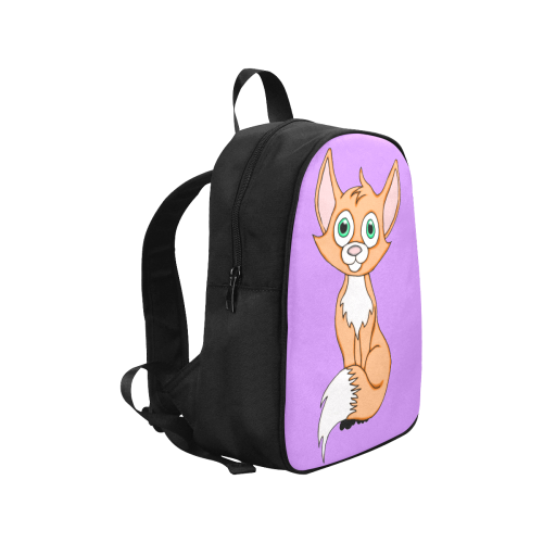 Foxy Roxy Lilac Fabric School Backpack (Model 1682) (Medium)