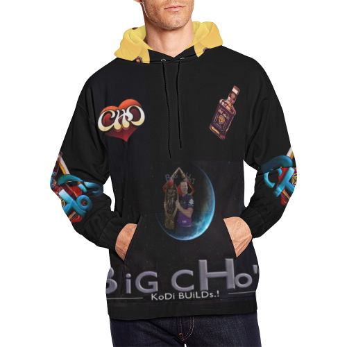 BCsLogo All Over Print Hoodie for Men/Large Size (USA Size) (Model H13)