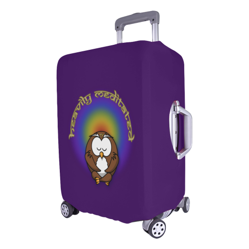 heavily meditated owl Luggage Cover/Large 26"-28"