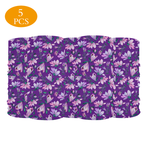 Purple Spring Multifunctional Dust-Proof Headwear (Pack of 5)