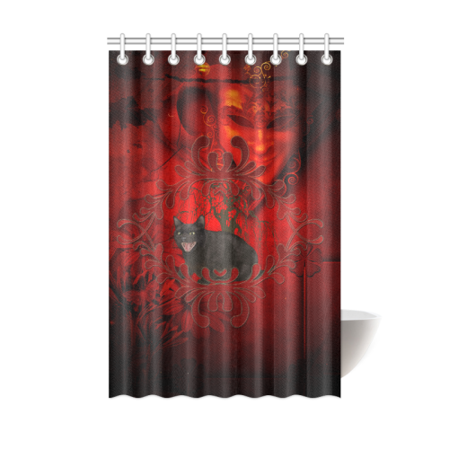 Funny angry cat Shower Curtain 48"x72"