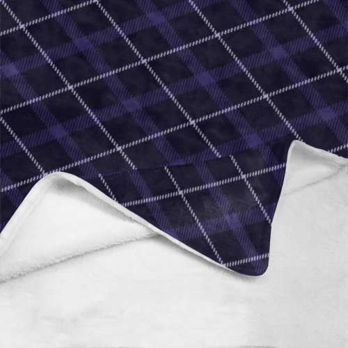 royal blue plaid diagonal tartan Ultra-Soft Micro Fleece Blanket 60"x80"