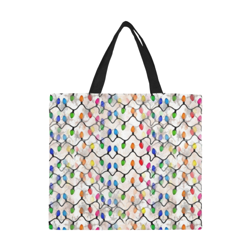 Christmas Lights by Nico Bielow All Over Print Canvas Tote Bag/Large (Model 1699)
